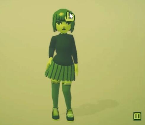 绿色电子女孩