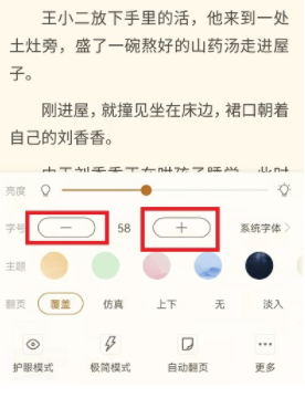 书旗小说字体大小怎么调