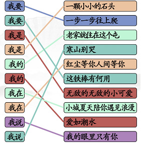 汉字找茬王连线我的歌通关攻略