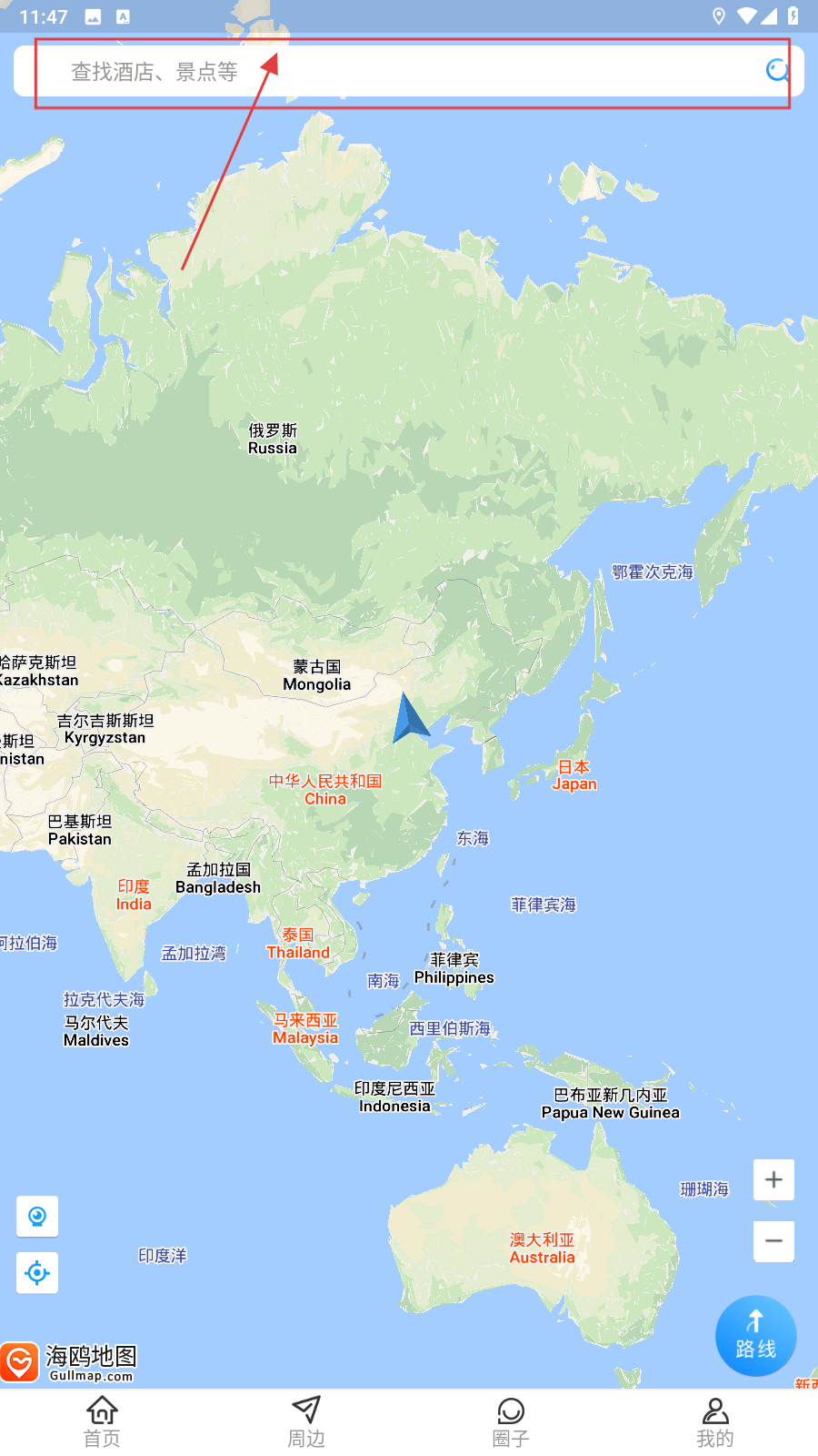 海鸥地图