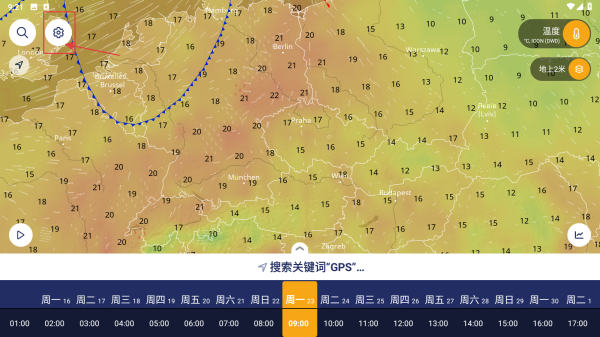 Ventusky风雨气温图