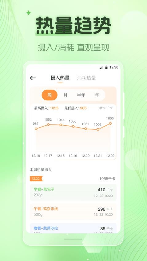 热量计算Down体重计
