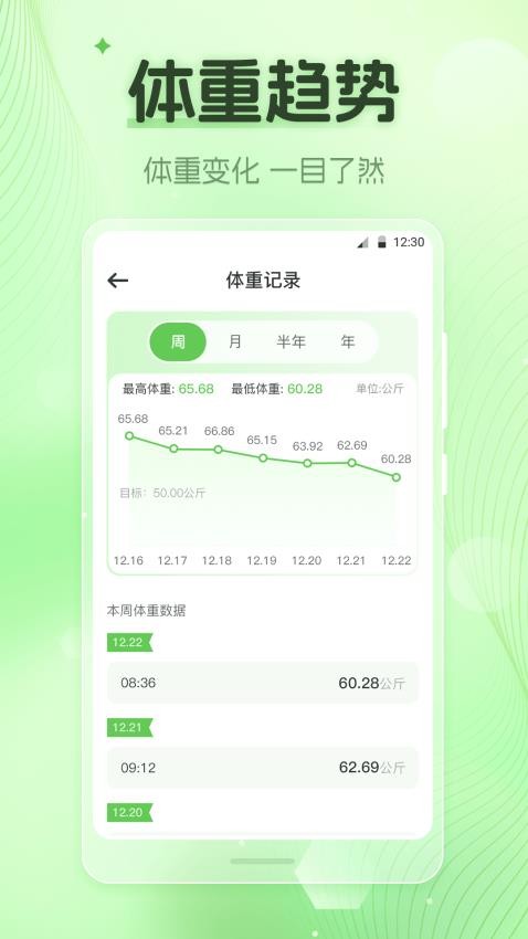 热量计算Down体重计
